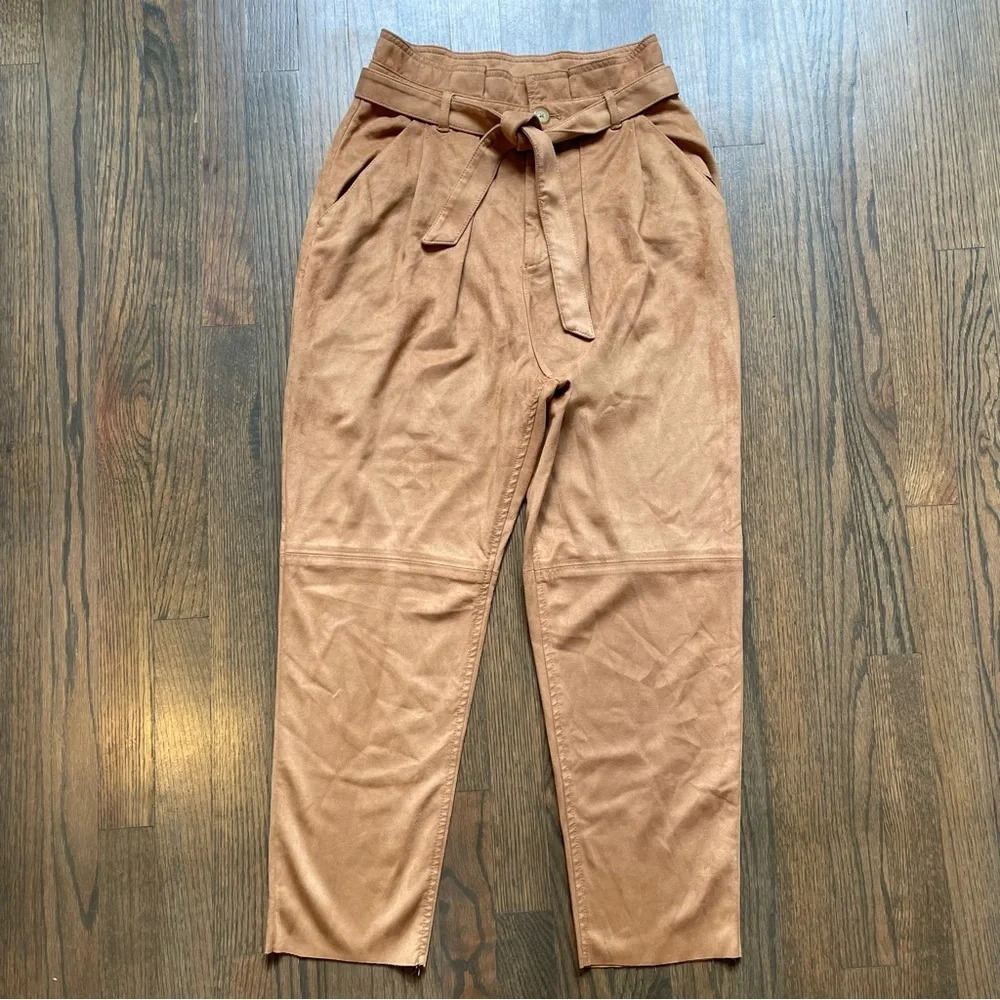 Free People Nightfall Vegan-Suede Pants Camel - Picture 4 of 12